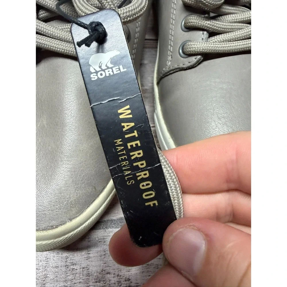 Sorel‎ Women Campsneak Leather Waterproof Shoes Gray 6.5
